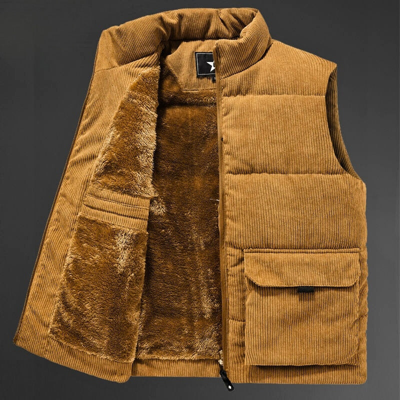 Men's Sherpa Corduroy Vest-Outfit2Go