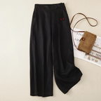 Women's Wide-Leg Linen Trousers