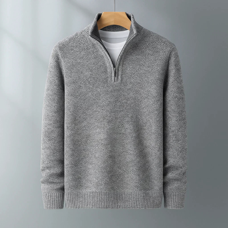Men's Quarter-Zip Sweater - Stylish and Comfortable Knit Top