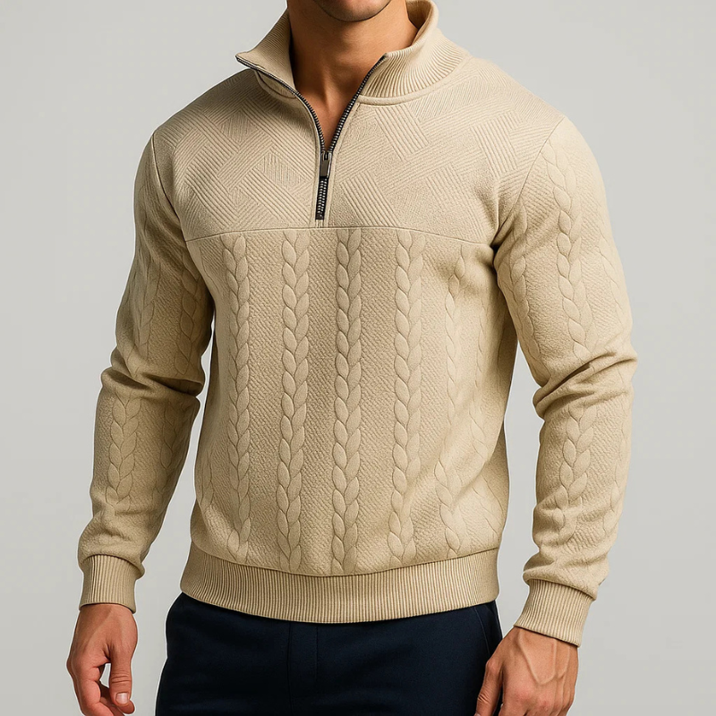 Men's Quarter-Zip Sweater - Cambridge Style