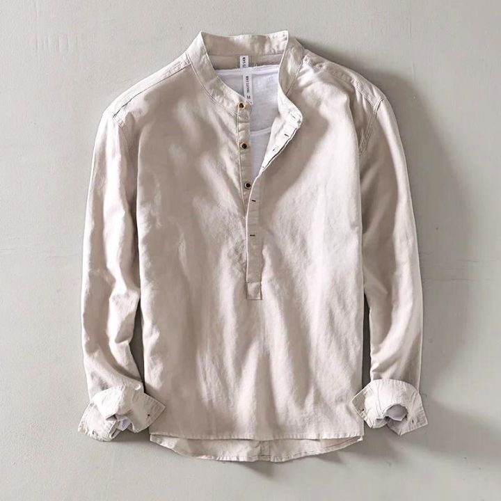 Men's Soft Linen Shirt - Osaka Style-Outfit2Go