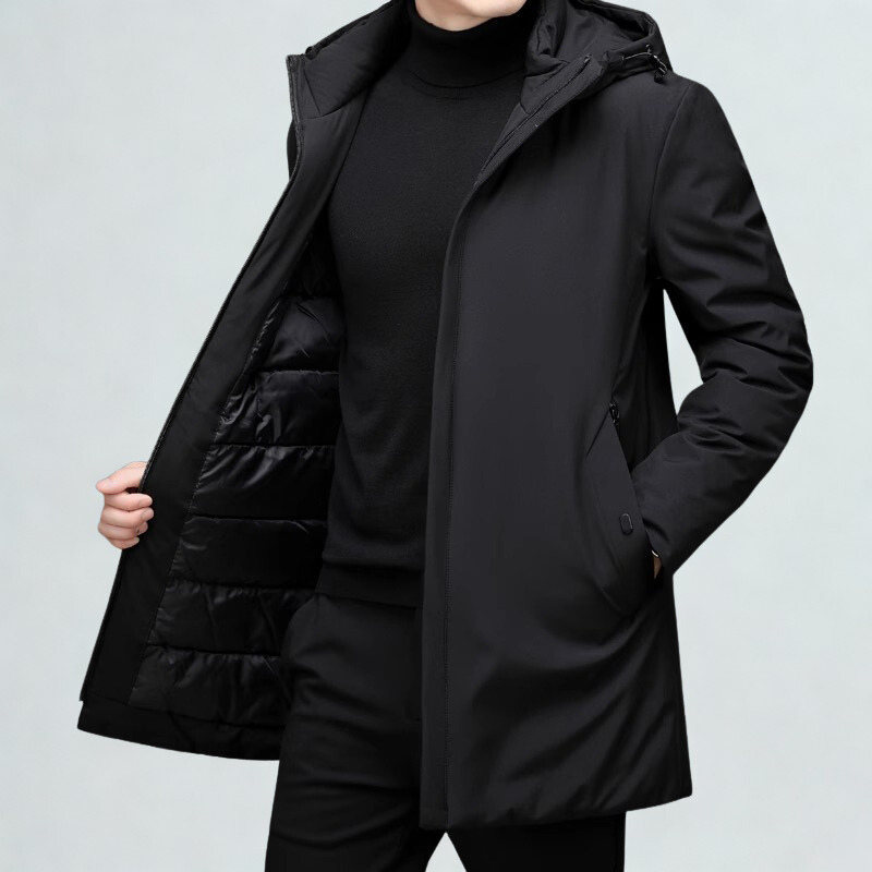 Men's Hooded Coat - Stylish and Versatile Outerwear