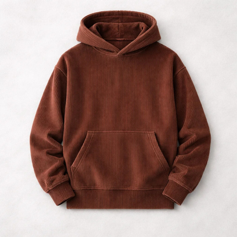 Men's Corduroy Hoodie - Stylish and Comfortable