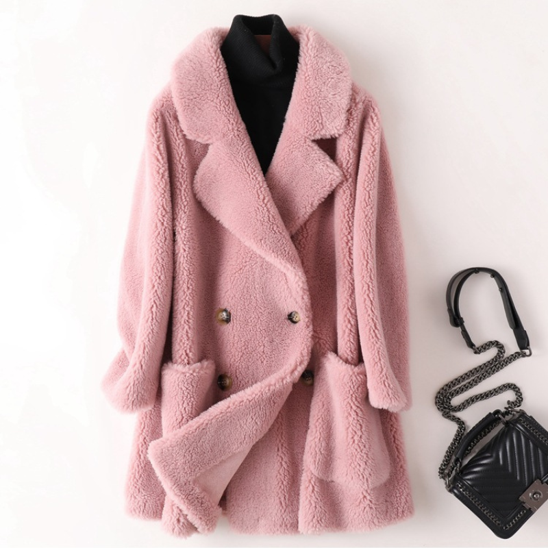 Women's Shearling Coat - Stylish and Cozy Outerwear