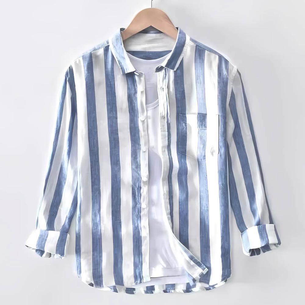 Men's Marino Stripe Shirt – Stylish and Comfortable Design.-Outfit2Go