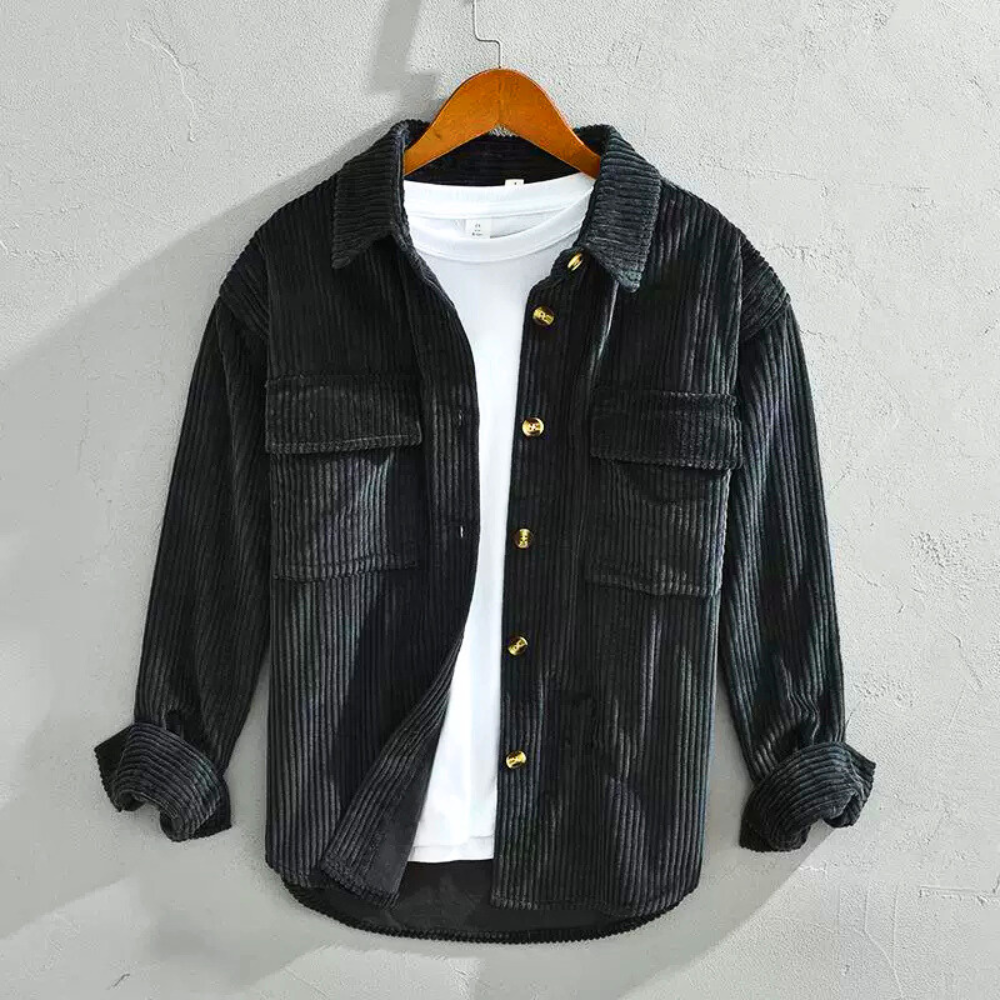 Men's Cord Shirt – Soft, Comfortable Fabric for Everyday Wear.-Outfit2Go