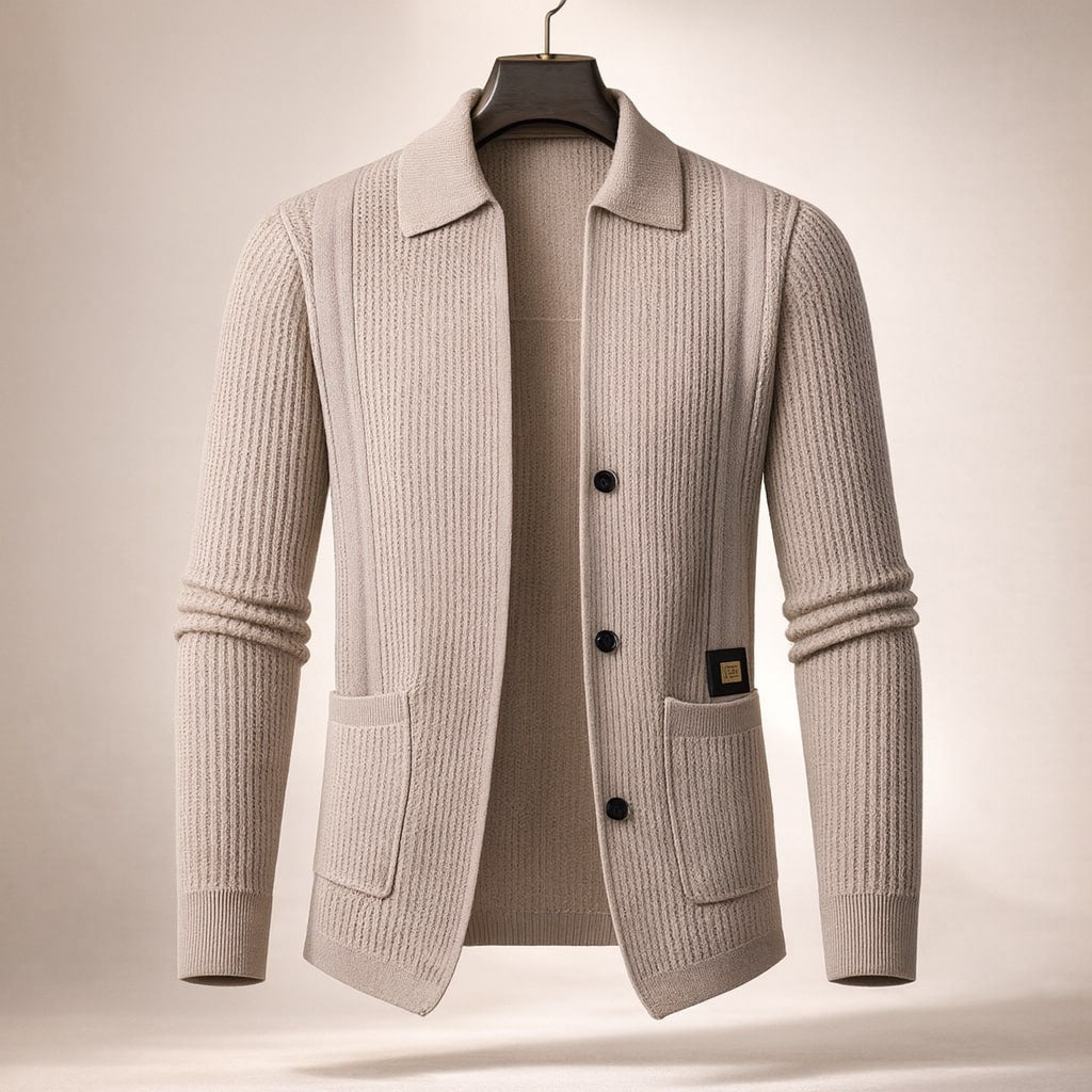 Men's Textured Button Cardigan-Outfit2Go