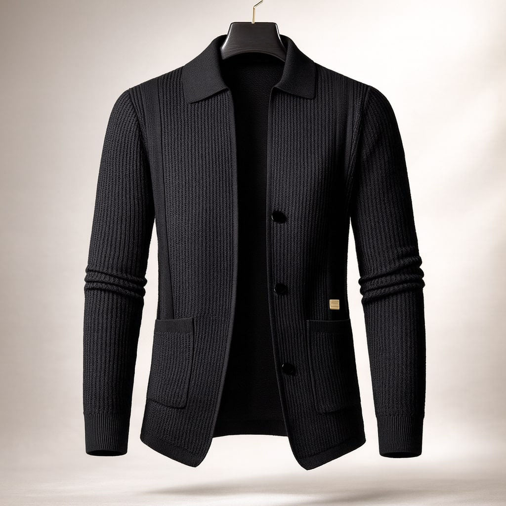 Men's Textured Button Cardigan-Outfit2Go