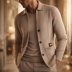 Men's Textured Button Cardigan-Outfit2Go