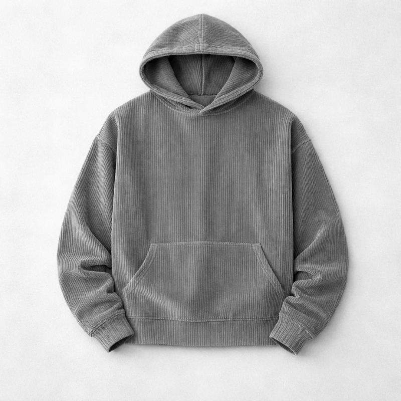 Men's Corduroy Hoodie - Stylish and Comfortable