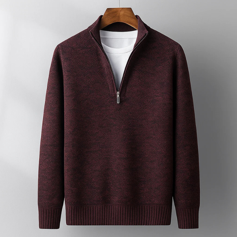 Men's Quarter-Zip Sweater - Stylish and Comfortable Knit Top
