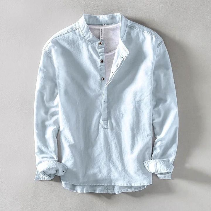 Men's Soft Linen Shirt - Osaka Style-Outfit2Go