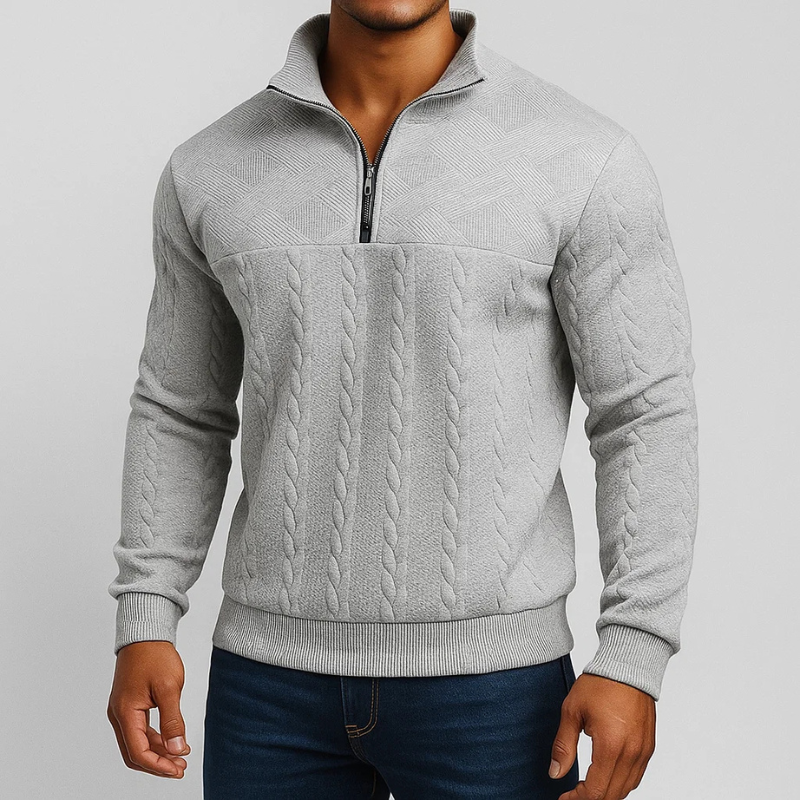 Men's Quarter-Zip Sweater - Cambridge Style