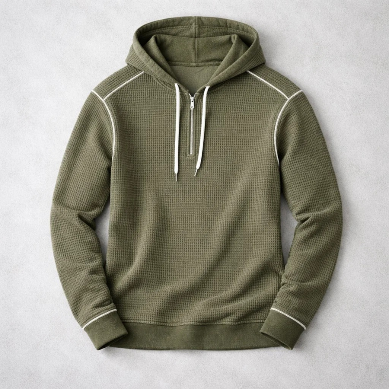 Men's Waffle Hoodie - Cozy and Stylish Sweatshirt