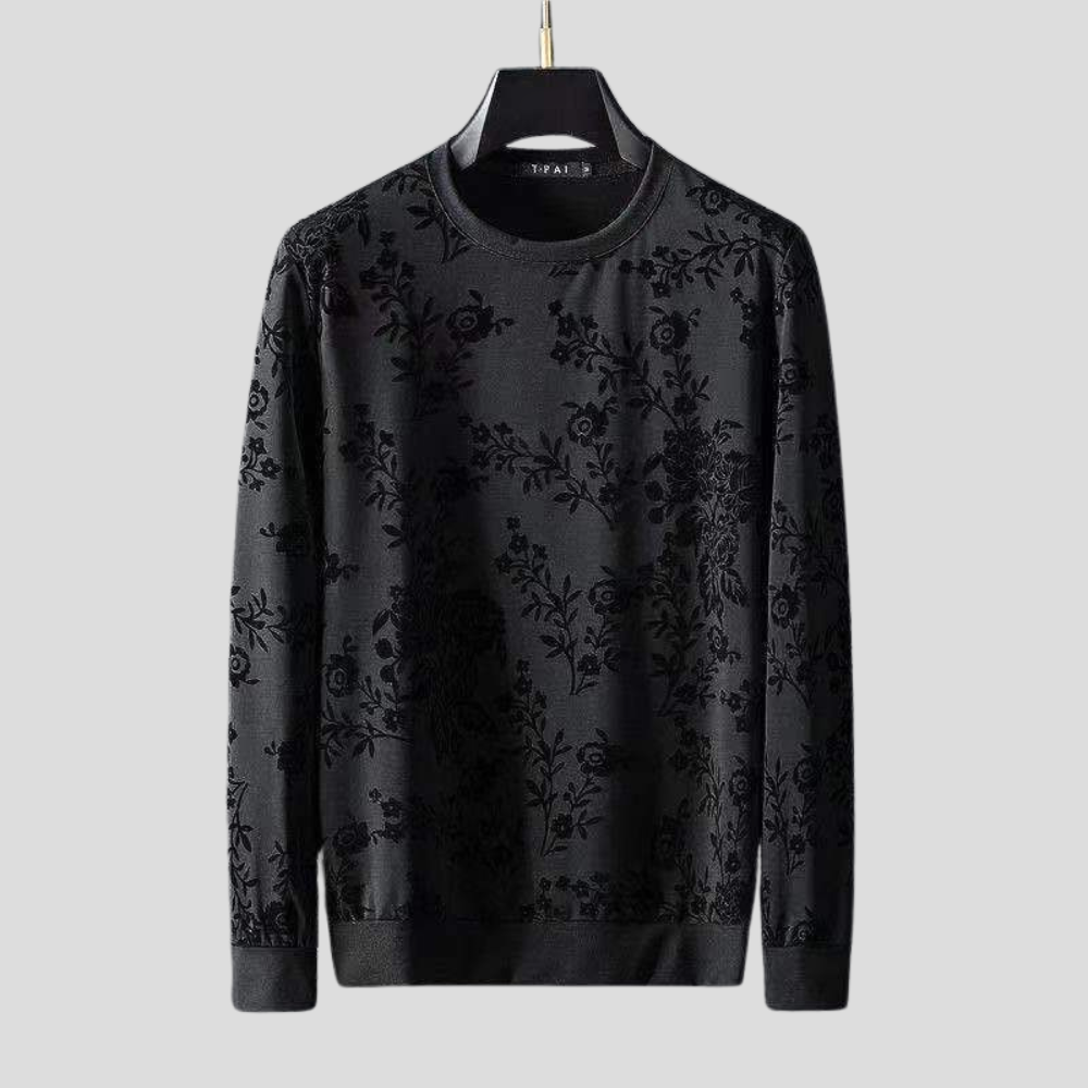 Men's Midnight Bloom Jacquard Set – Elegant and Comfortable Design-Outfit2Go