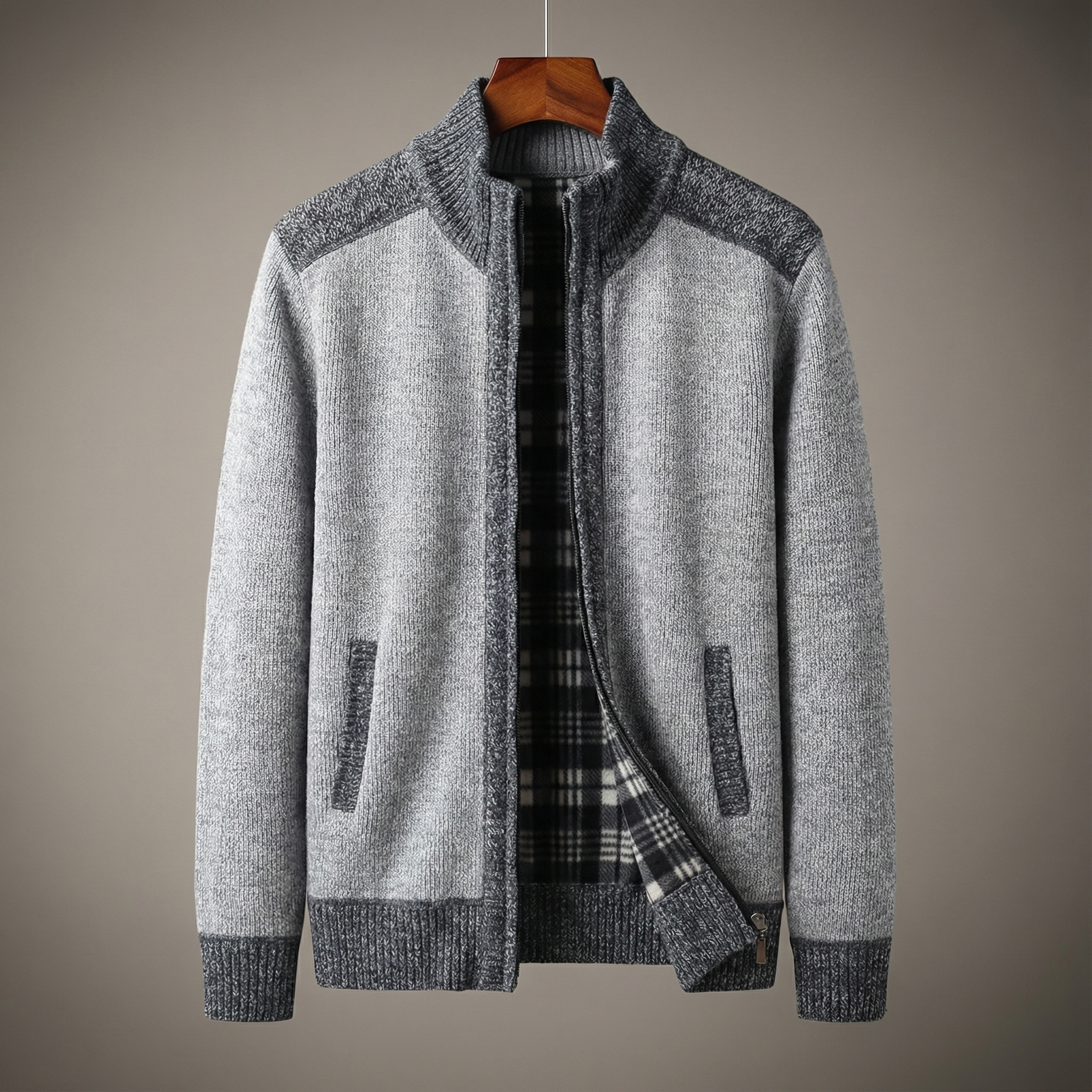 Men's Full-Zip Knit Jacket - Fairmont Style-Outfit2Go