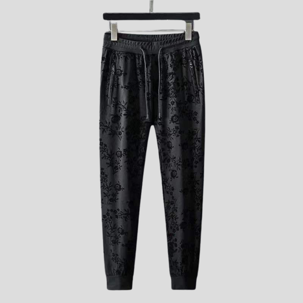 Men's Midnight Bloom Jacquard Set – Elegant and Comfortable Design-Outfit2Go