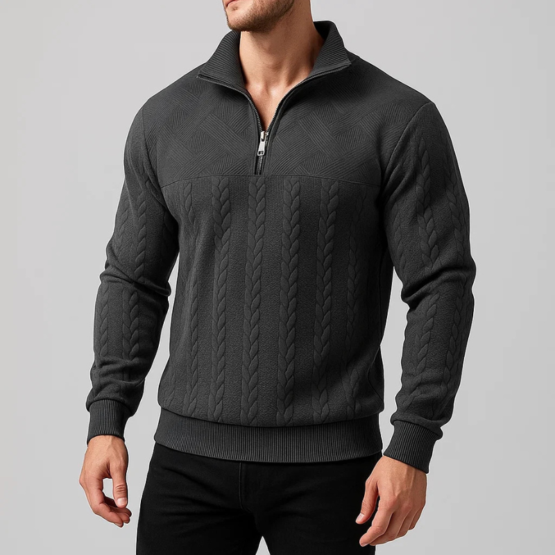 Men's Quarter-Zip Sweater - Cambridge Style