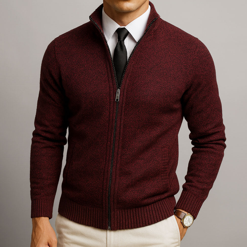 Men's Merino Wool Zip Sweater-Outfit2Go