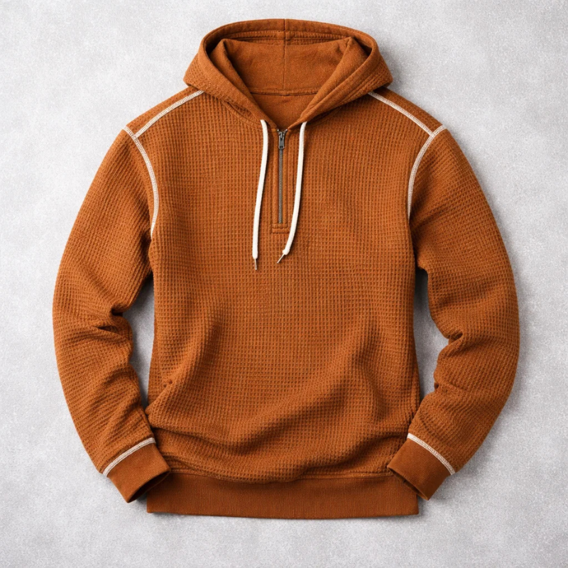 Men's Waffle Hoodie - Cozy and Stylish Sweatshirt