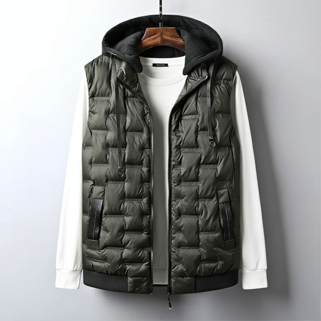 Men's Hooded Vest – Versatile Layering for Comfort and Style.-Outfit2Go