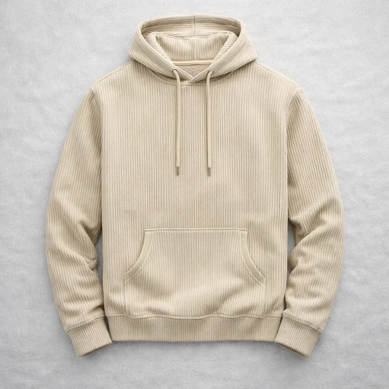 Men's Corduroy Hoodie - Stylish and Comfortable