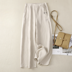 Women's Wide-Leg Linen Trousers