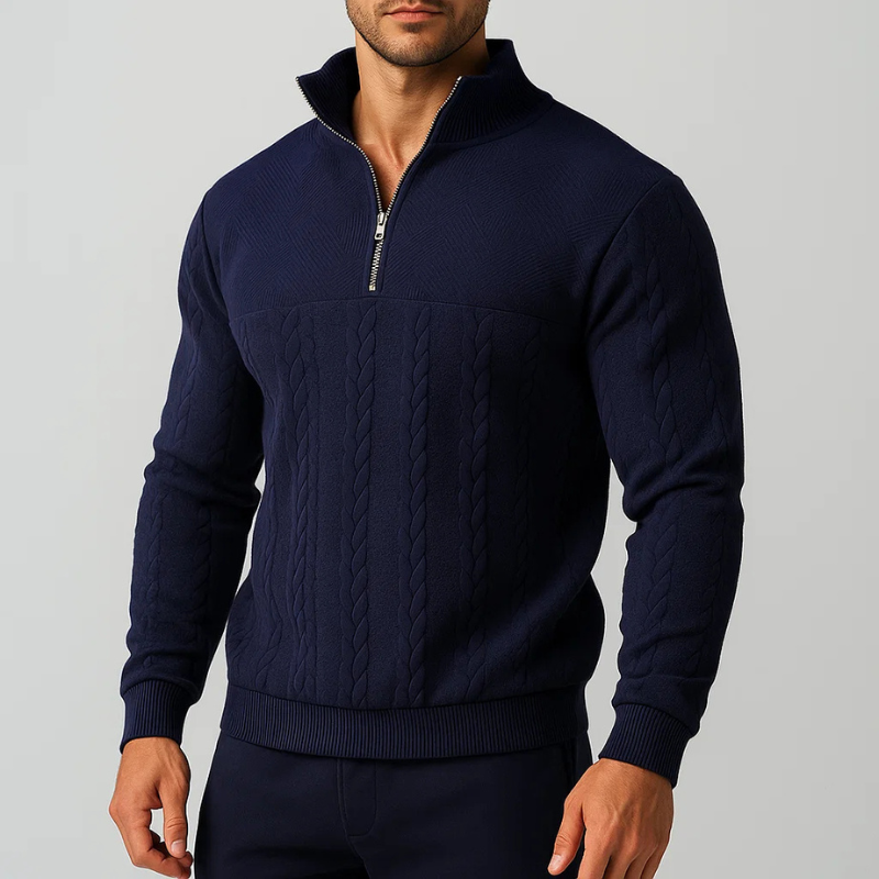 Men's Quarter-Zip Sweater - Cambridge Style