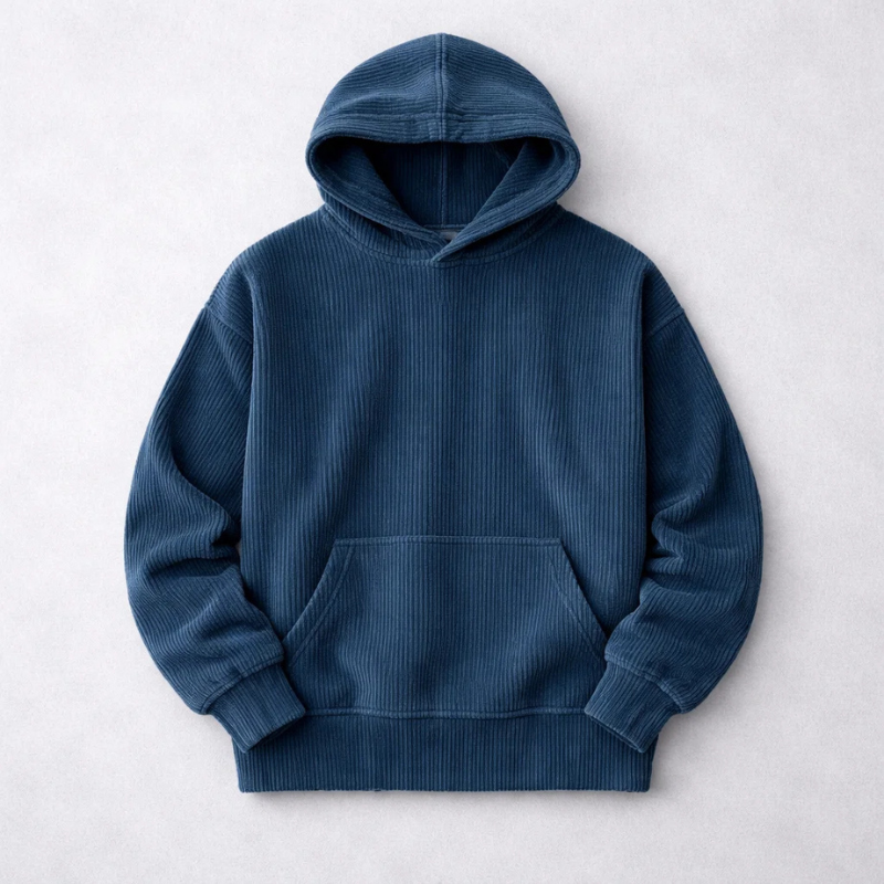 Men's Corduroy Hoodie - Stylish and Comfortable