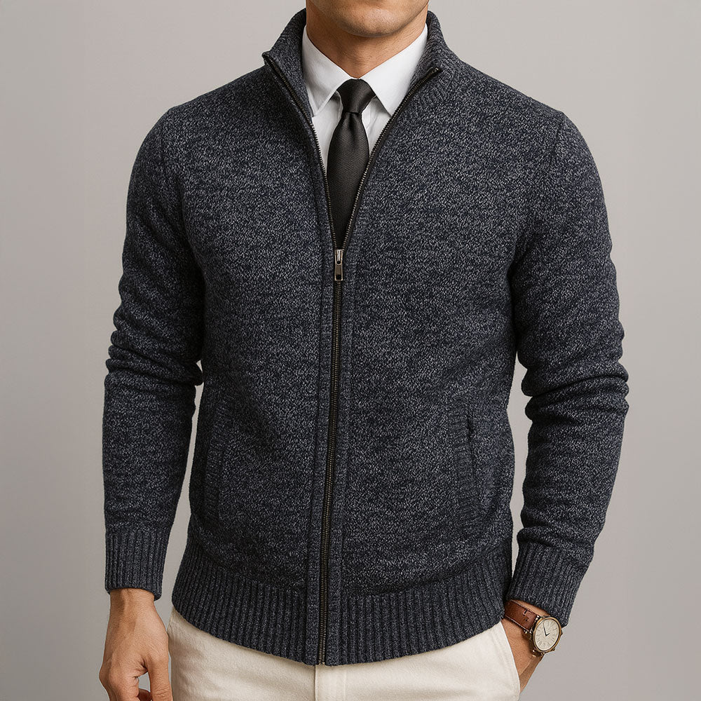 Men's Merino Wool Zip Sweater-Outfit2Go