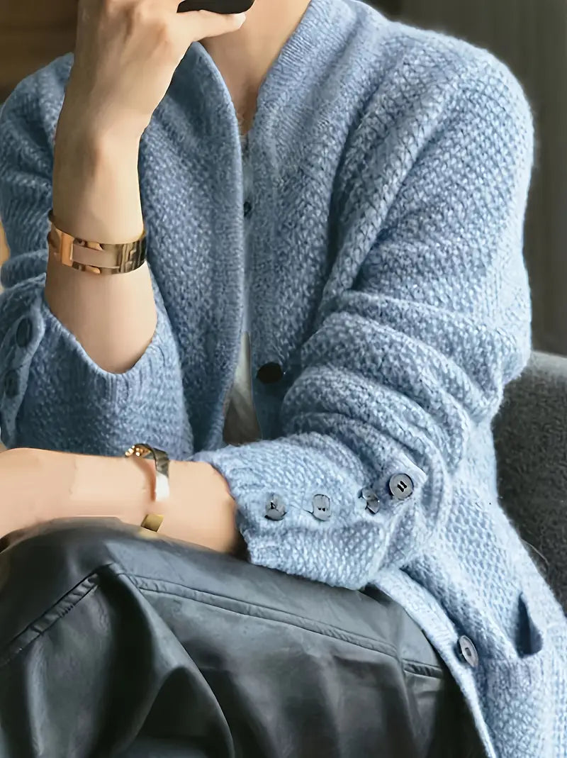 Women's Cozy Knitted Honey Sweater Jacket-Outfit2Go