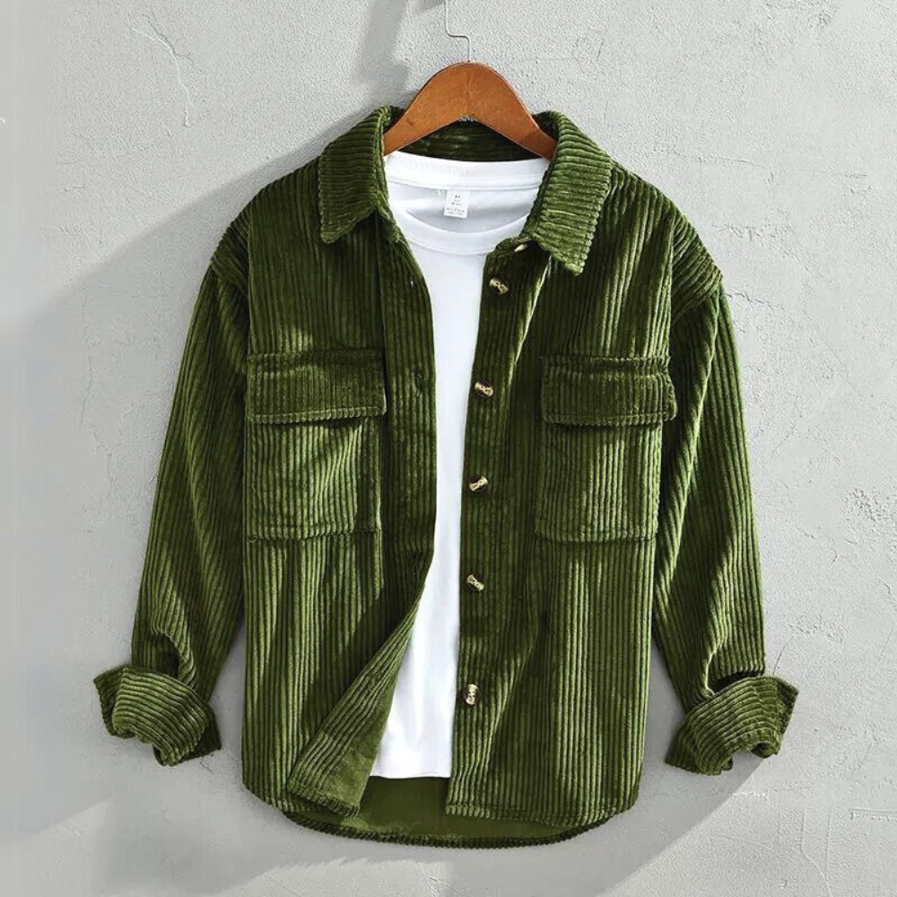 Men's Cord Shirt – Soft, Comfortable Fabric for Everyday Wear.-Outfit2Go