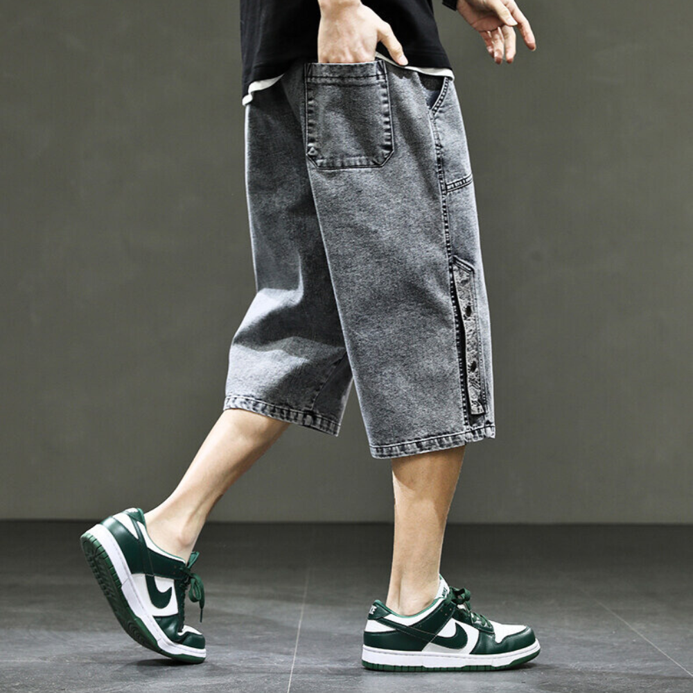 Men's Raw Denim Shorts-Outfit2Go