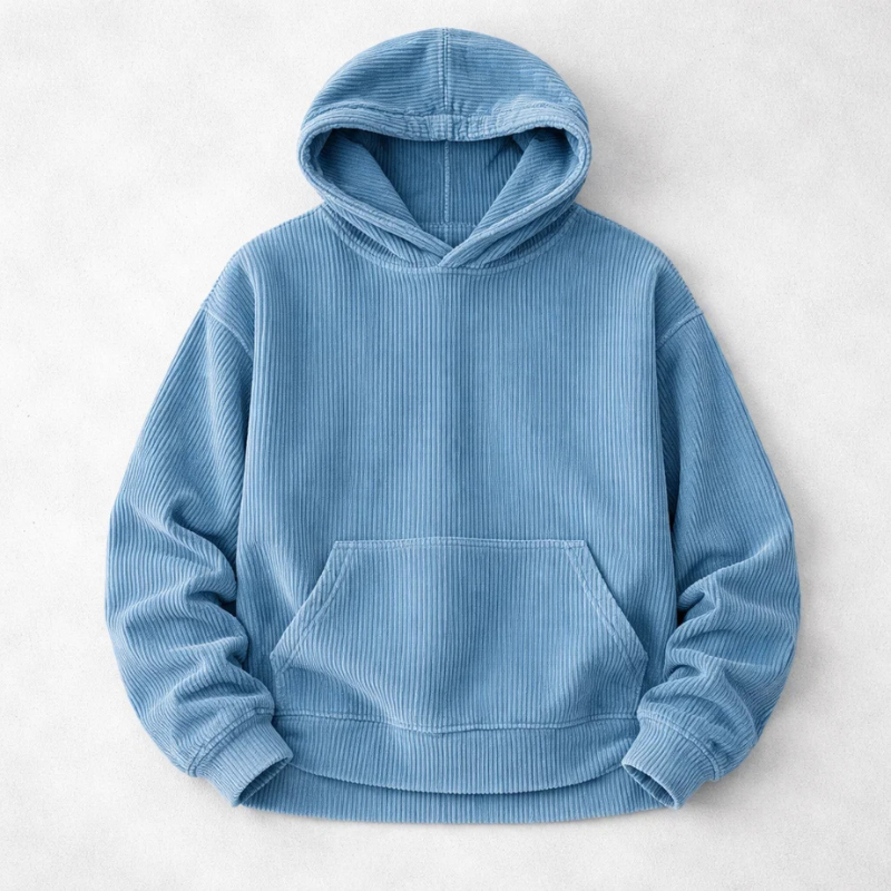 Men's Corduroy Hoodie - Stylish and Comfortable