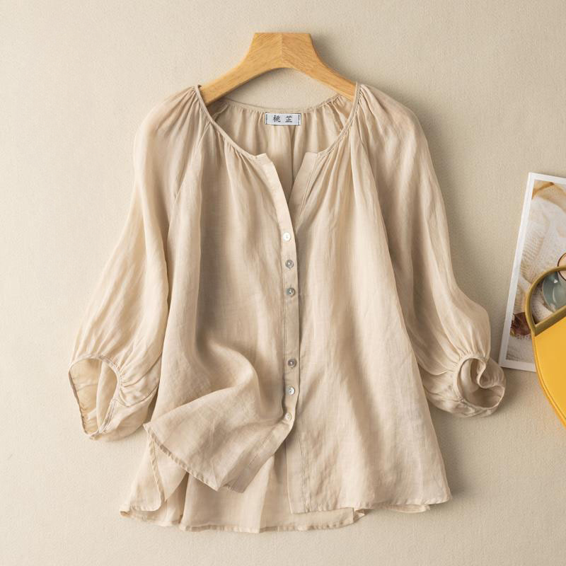 Women's Sheer Blouse - Elegant and Lightweight Top