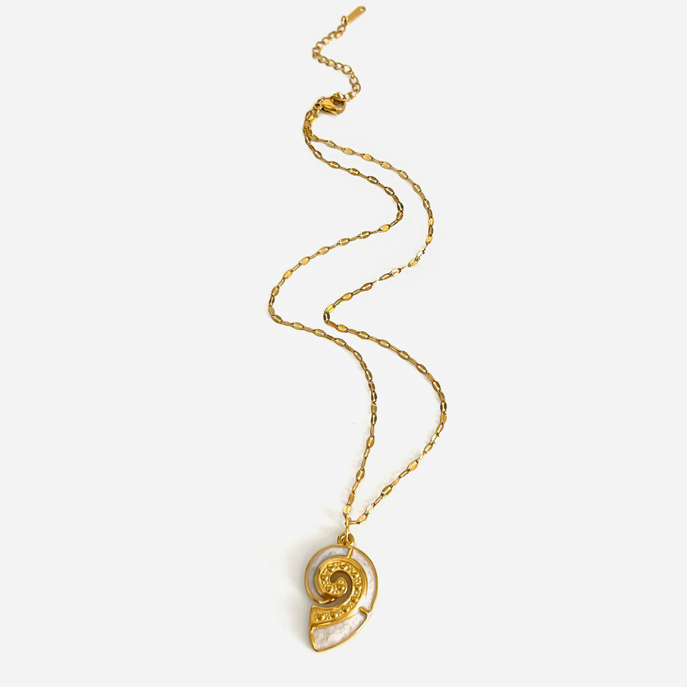 Elegant Golden Wave Pendant Set-Outfit2Go