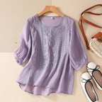 Women's Lace Blouse in Esmeralda Linen