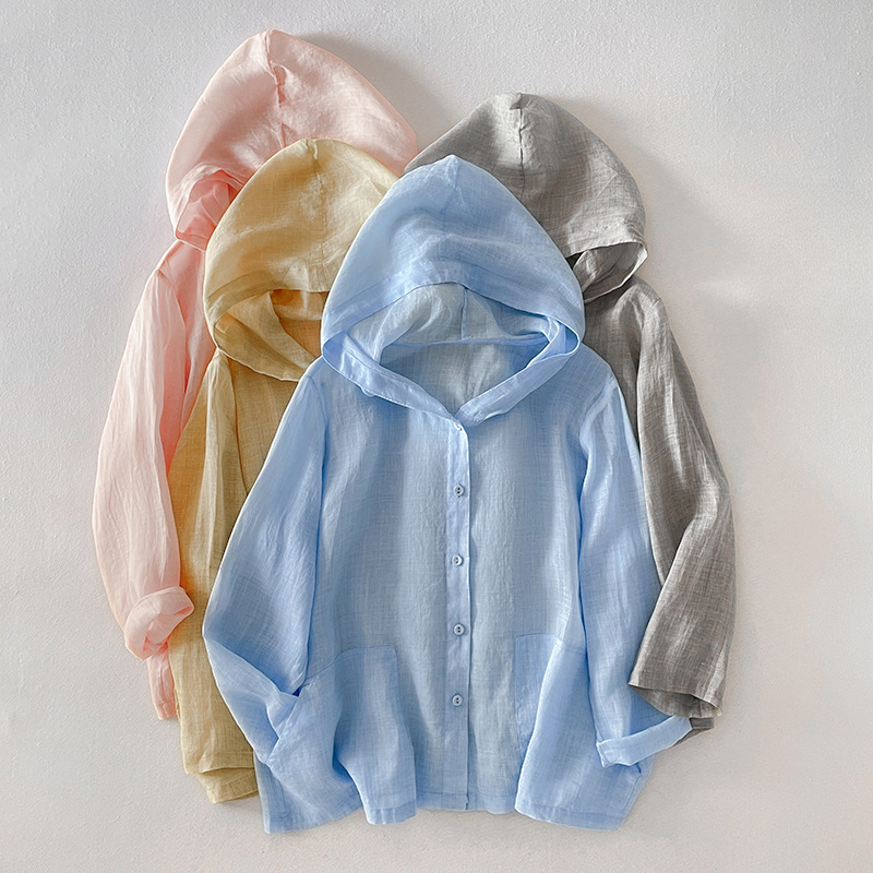 Women's Linen Hoodie - Stylish and Comfortable