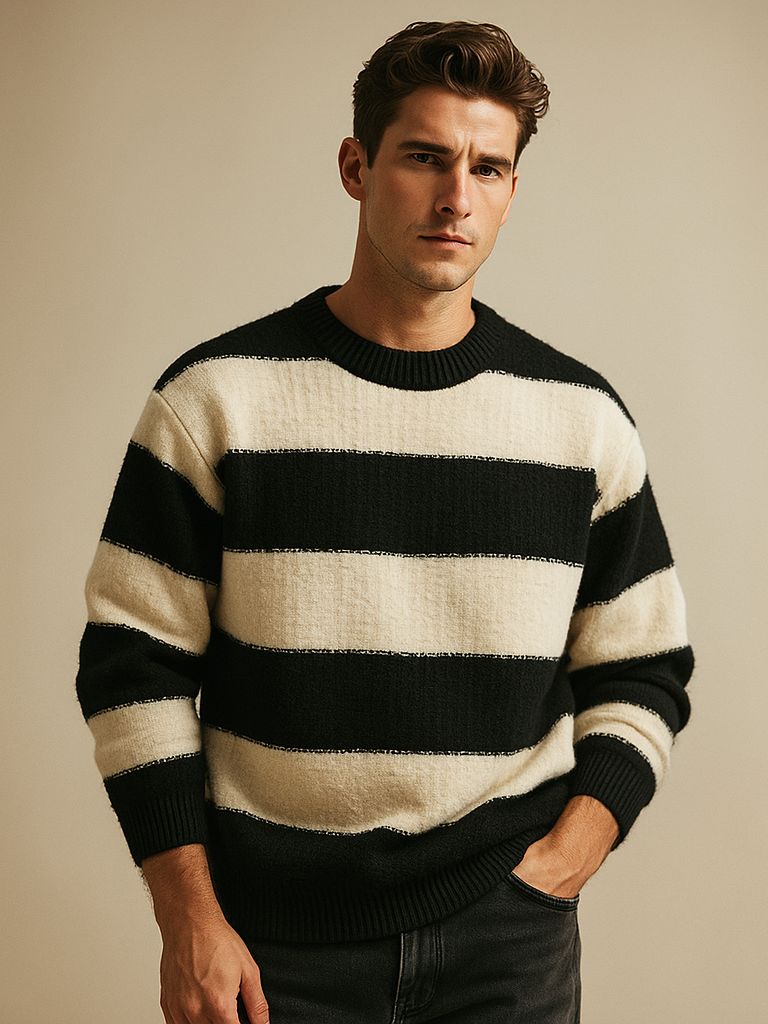 Men's Contemporary Knit Sweater-Outfit2Go