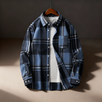 Men's Plaid Flannel Button-Down Shirt with Soft Fabric for Casual Wear-Outfit2Go