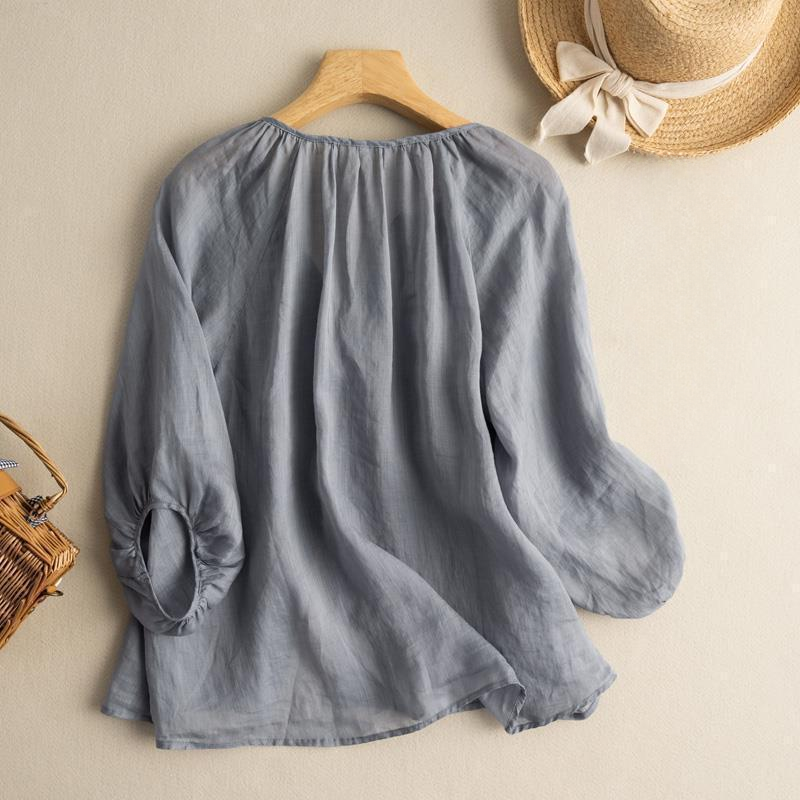 Women's Sheer Blouse - Elegant and Lightweight Top