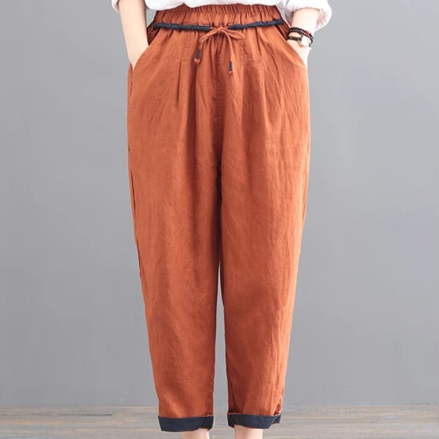 Women's Linen Barrel Pants - Fifth Avenue Style
