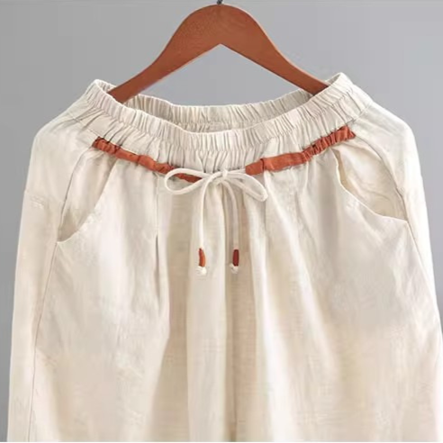 Women's Linen Barrel Pants - Fifth Avenue Style