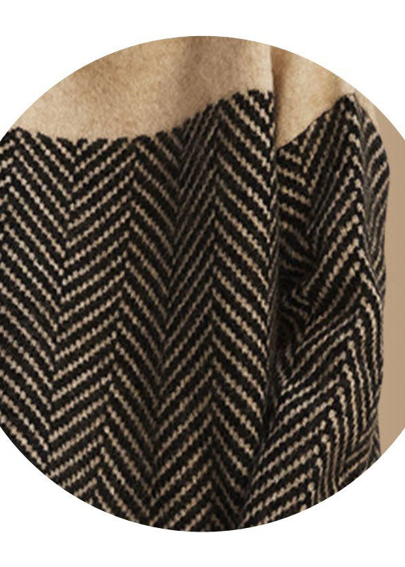 Women's Khaki Turtleneck Sweater for Winter Warmth-Outfit2Go