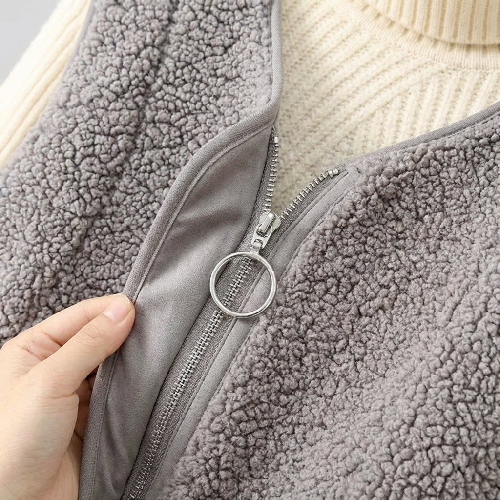 Women's Fleece Vest - Cozy and Stylish Outerwear-Outfit2Go