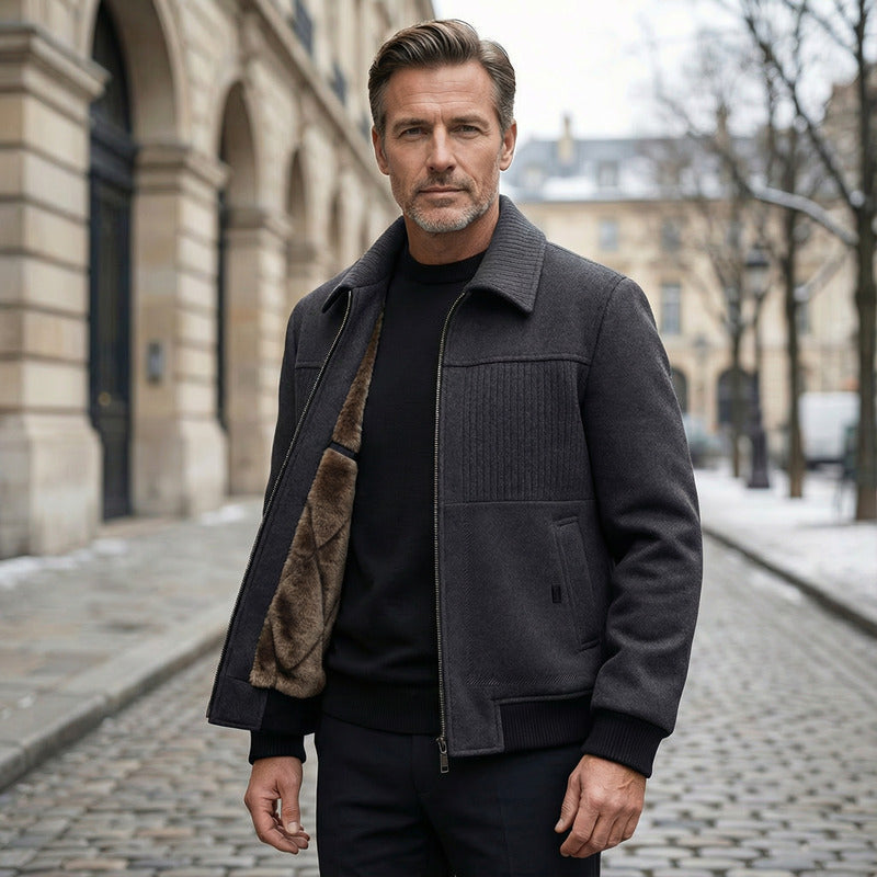 Men's Elegant Fleece Jacket – Ultimate Comfort, Stylish Design-Outfit2Go