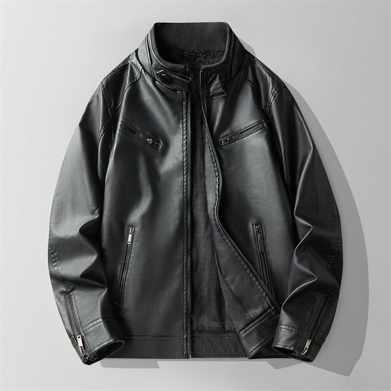 Men's Leather Jacket – Stylish and Durable Outerwear.-Outfit2Go