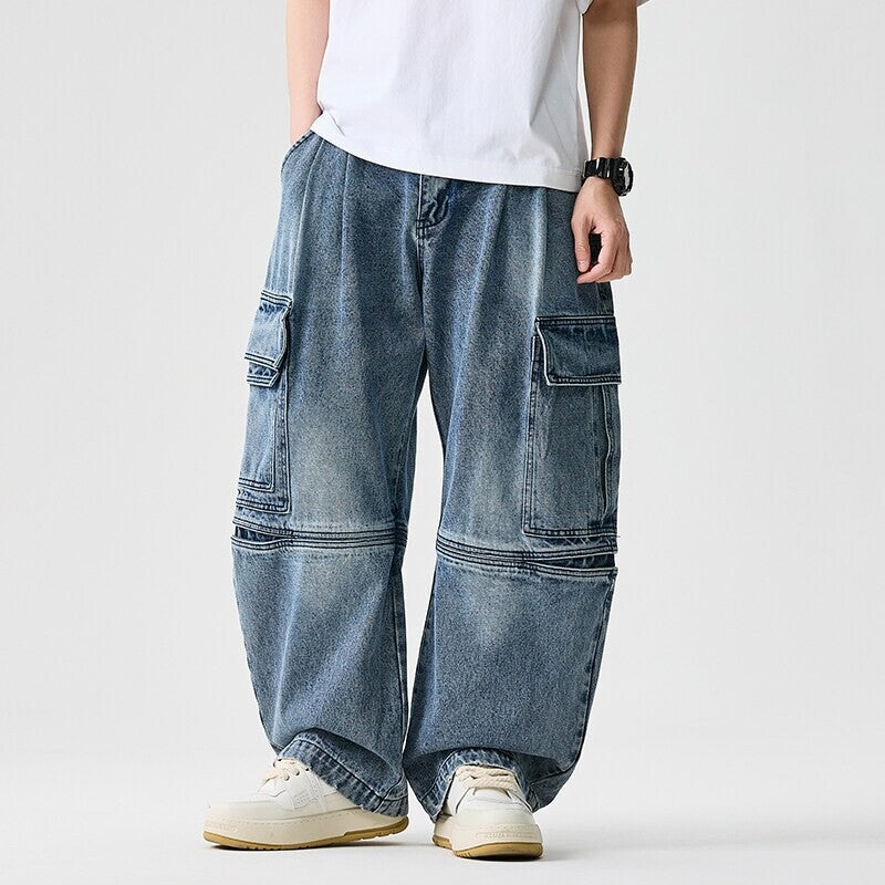 Men's Cargo Jeans - Stylish and Functional-Outfit2Go