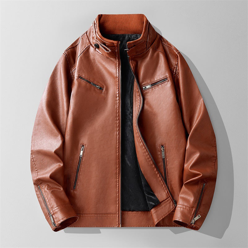 Men's Leather Jacket – Stylish and Durable Outerwear.-Outfit2Go