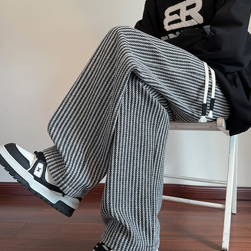 Men's Herringbone Sweatpants - Trendy and Comfortable